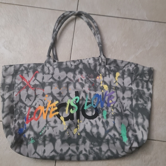 ALO Yoga Handbags - Alo Rainbow Paint Splatter Tie Dye Love is Love Yoga Tote Bag Large